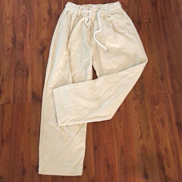 Aelfric Eden Cream beige corduroy pants unisex size S - Picture 1 of 5
